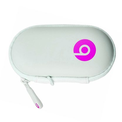 Beats by Dr. Dre Earbud & Earphone Hard Neoprene Zippered Case Pouch - White Pink - Image 2