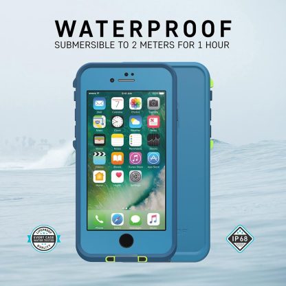 LifeProof iPhone SE (2nd gen - 2020) and iPhone 8/7 (NOT PLUS) FRĒ Series Case - NIGHT LITE (BLACK/LIME), waterproof IP68, built-in screen protector, port cover protection, snaps to MagSafe - Image 6