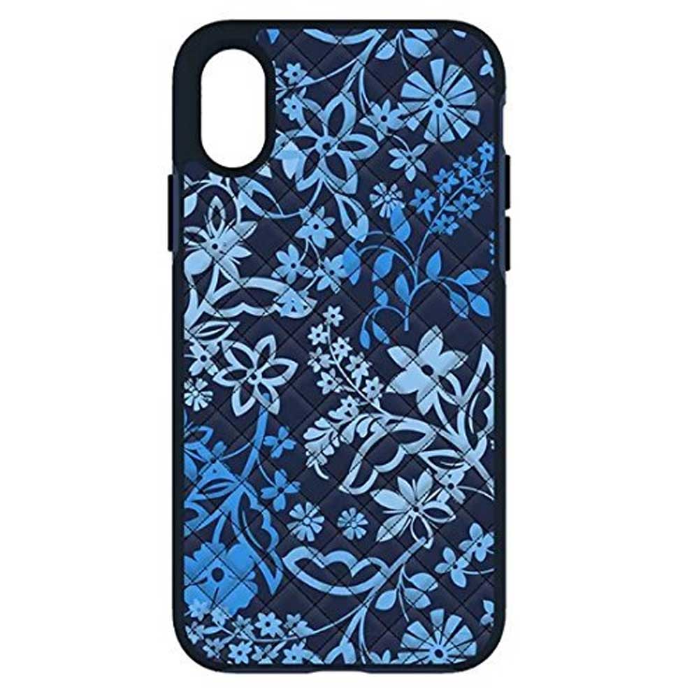 Vera Bradley Quilted Inlay Case for iPhone X, iPhone XS - Java Floral Blue Multi