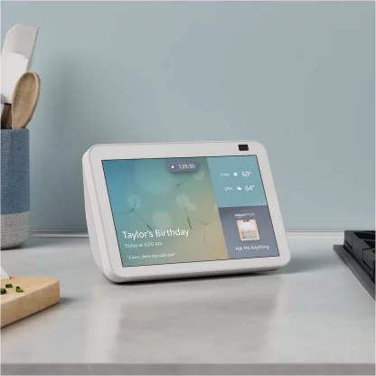 Amazon Echo Show 8 (2nd Gen, 2021) HD Smart Display with Alexa - Glacier White - Image 2