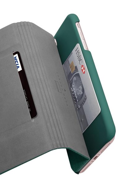 LAUT - APEX Knit Folio Case for iPhone 8/7/6/SE Internal Credit Card/ ID Card Wallet Slots and 360° Protection - Jade - Image 9