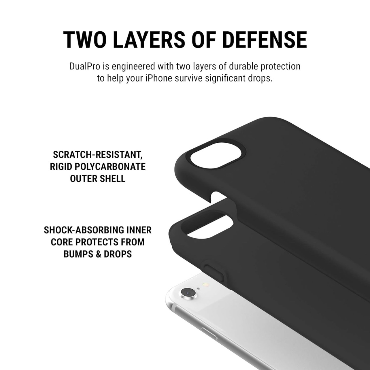Incipio DualPro Case for Apple® iPhone® 6 Plus and iPhone 6s Plus - Black/Charcoal - Image 5