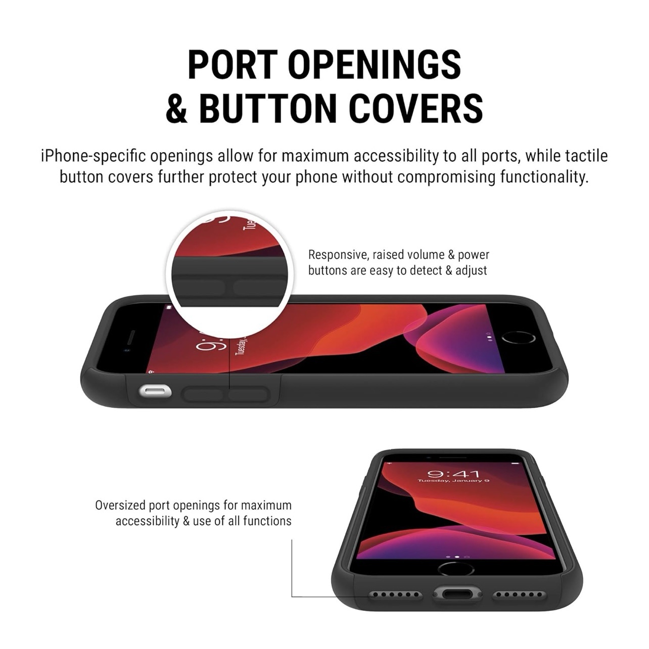 Incipio DualPro Case for Apple® iPhone® 6 Plus and iPhone 6s Plus - Black/Charcoal - Image 6