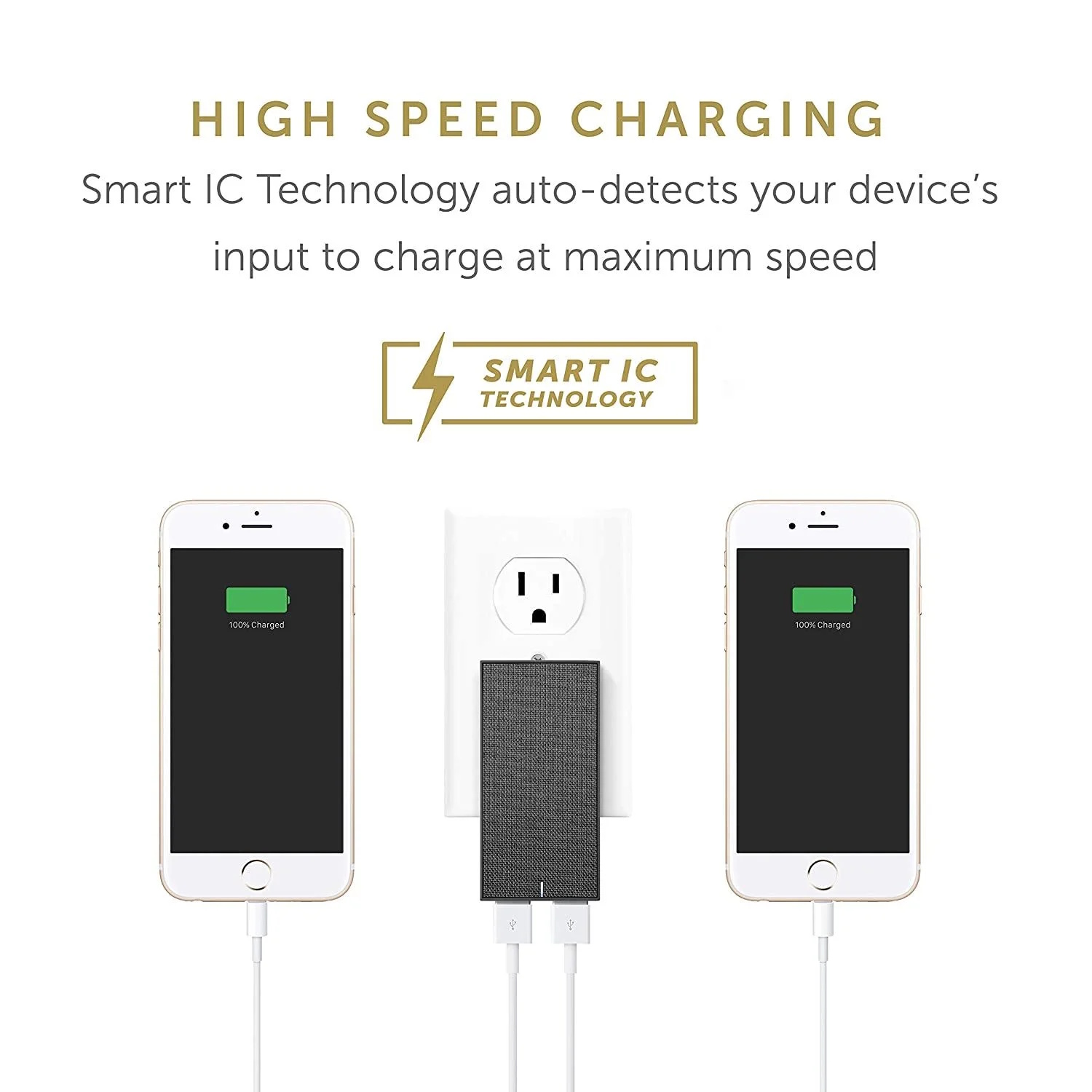 Native Union Smart Charger - Slim 2-Port Foldable USB-A Universal Wall Charger with Smart IC Technology - Quick Charging for iPhone, iPad, Smartphones and Tablets (Slate) - Image 7