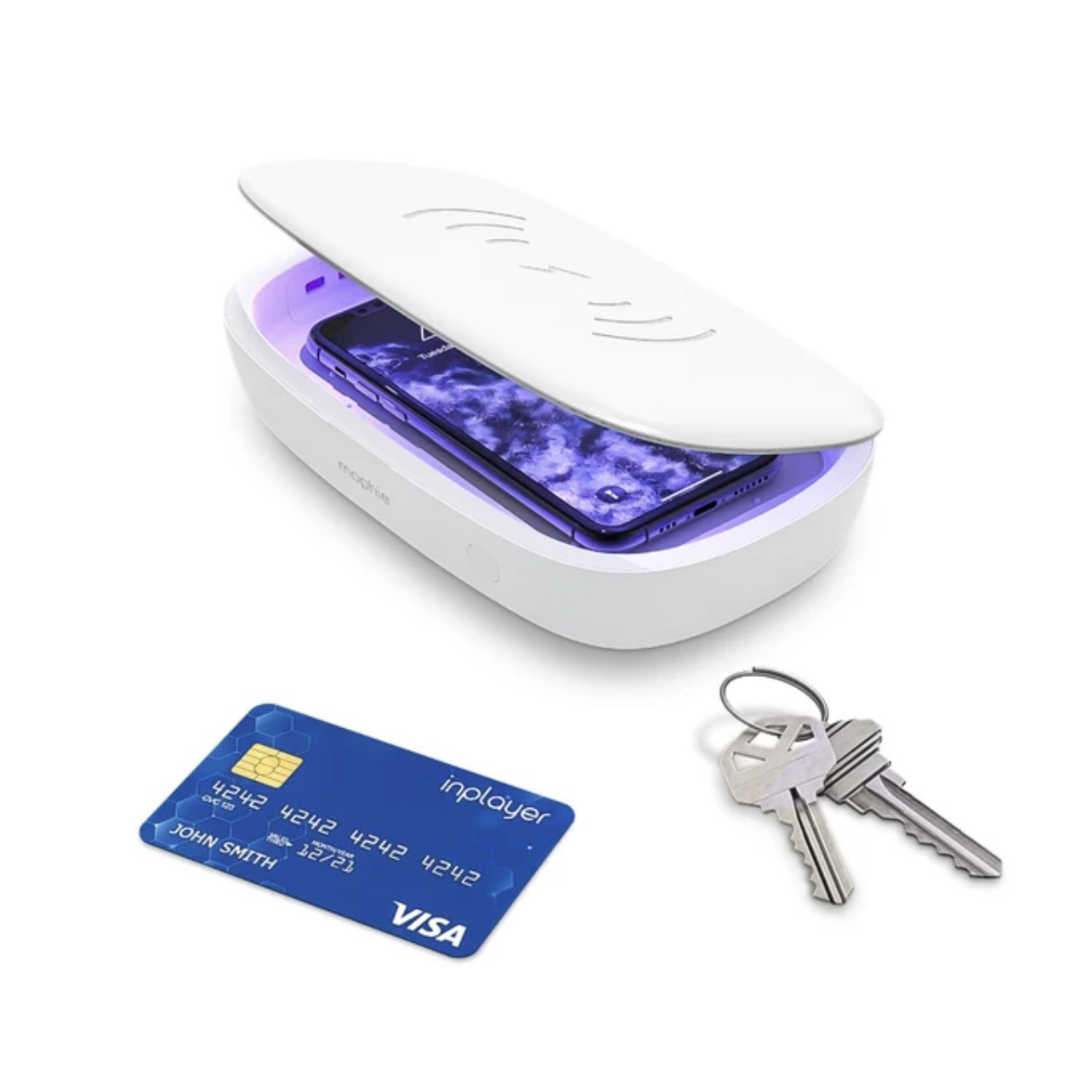 mophie - UV Sanitizer with Wireless Charging - White - Image 4