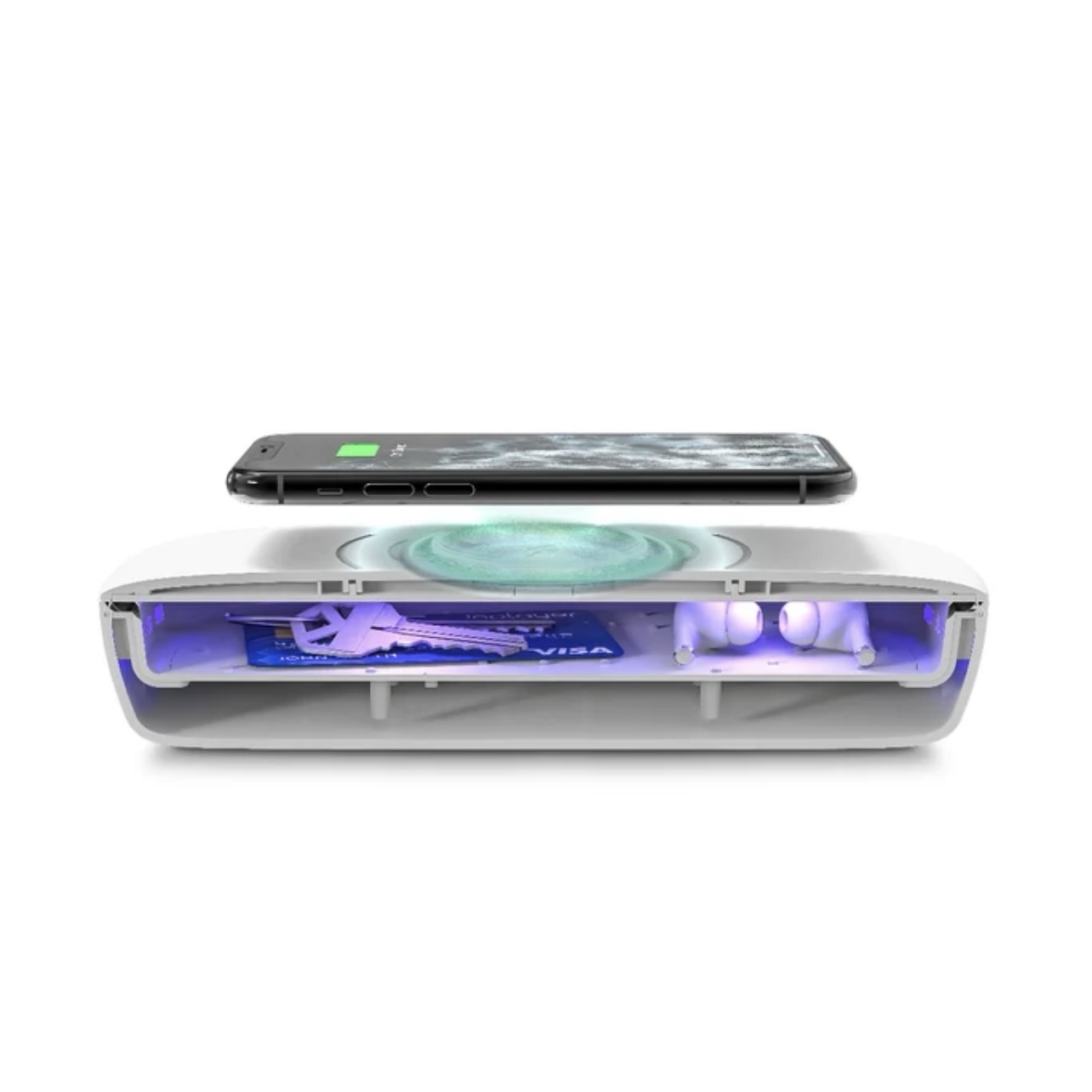 mophie - UV Sanitizer with Wireless Charging - White - Image 3