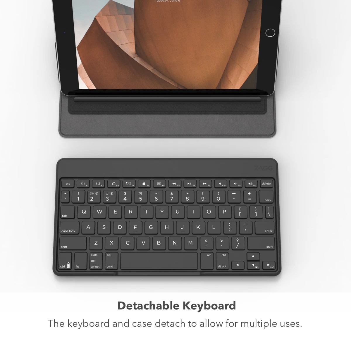 ZAGG Flex Portable, Universal Keyboard and Detachable Stand for Devices up to 12" Black - Image 14