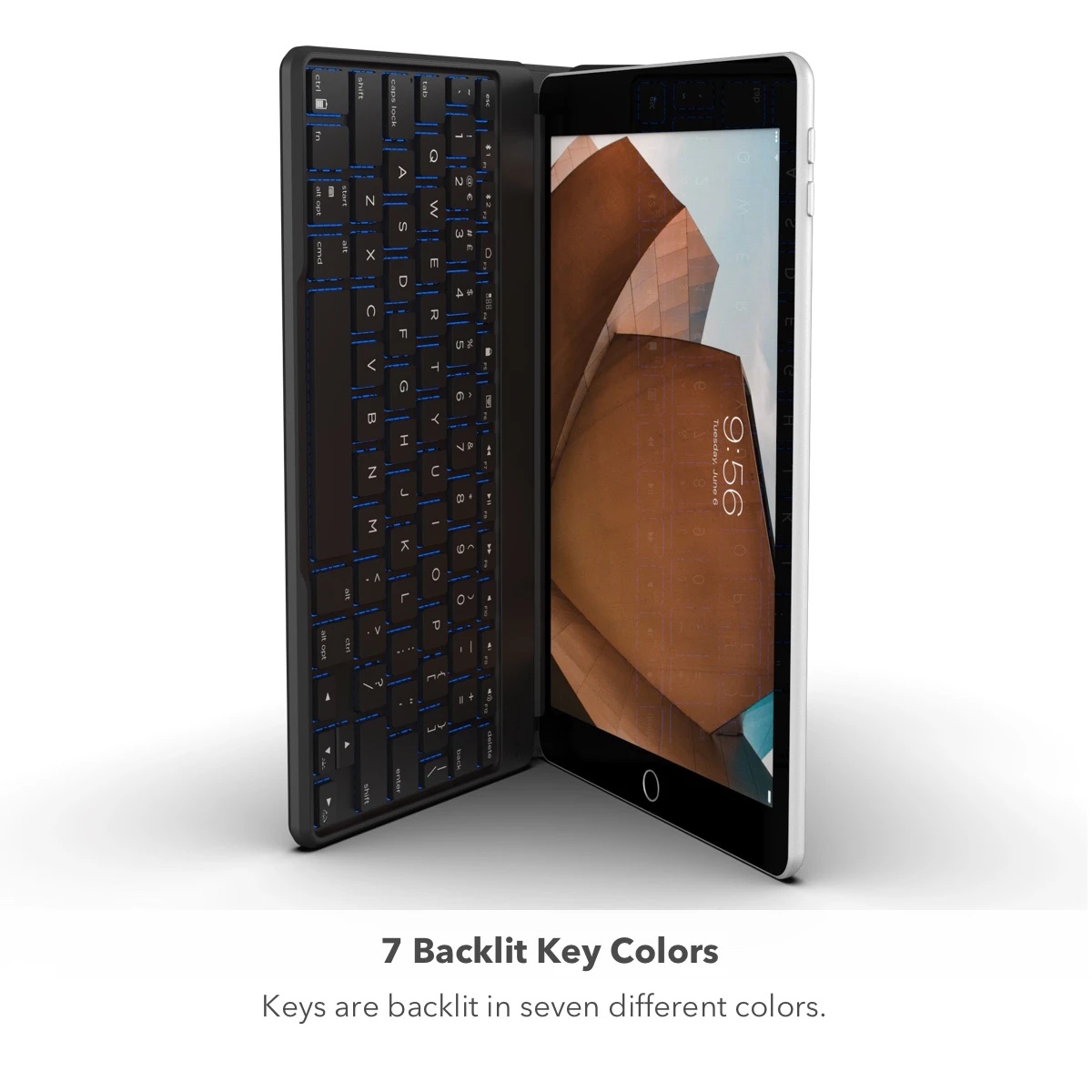 ZAGG Flex Portable, Universal Keyboard and Detachable Stand for Devices up to 12" Black - Image 17